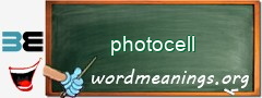 WordMeaning blackboard for photocell